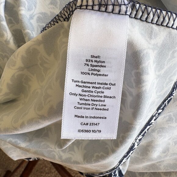 Like New Talbots Faux Wrap Dress in Navy and White - Size P Petite - Picture 9 of 9